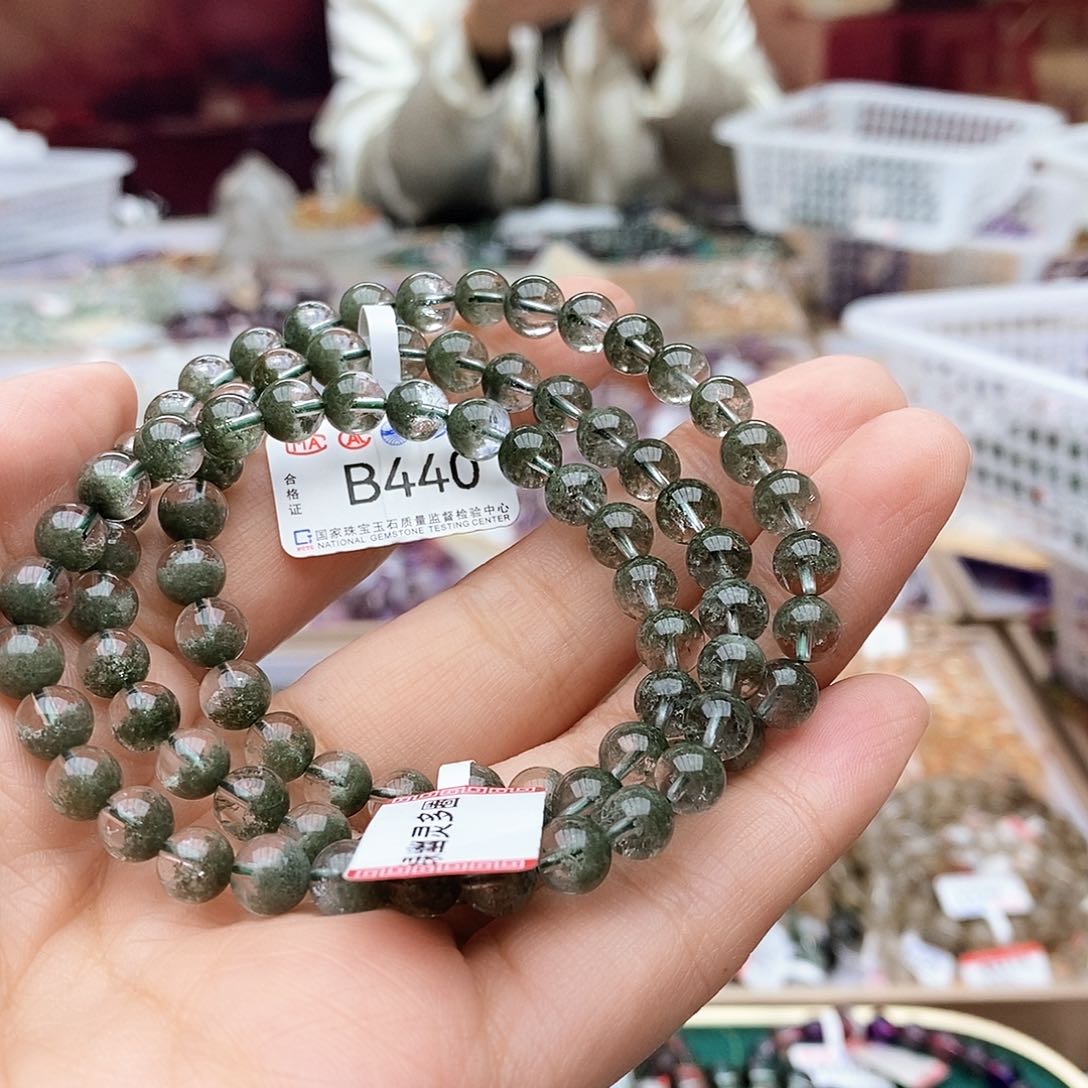 水晶手链未镶嵌B440绿幽灵