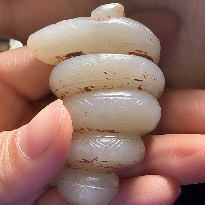 和田玉车挂未镶嵌