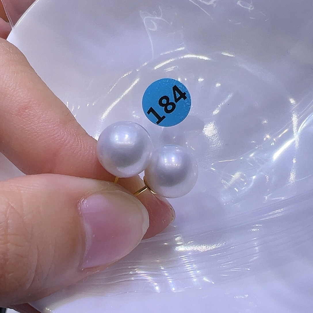 耳饰银S925镶嵌淡水珍珠