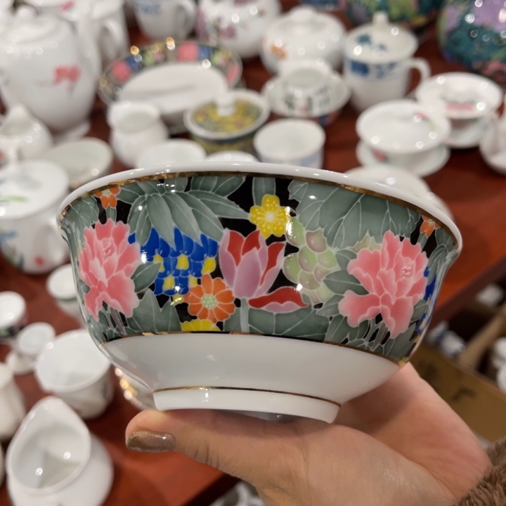 醴陵釉下高温瓷手绘14厘米酒*，