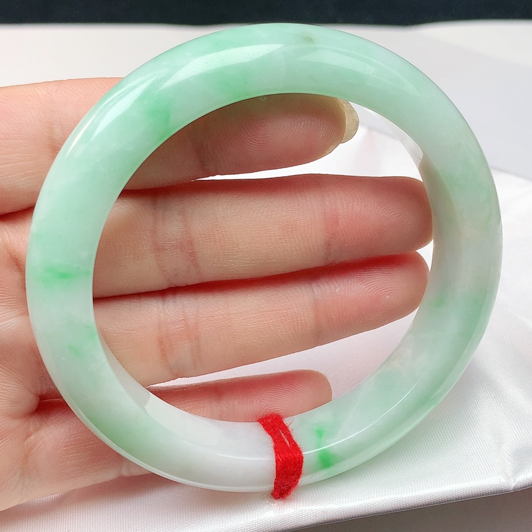 翡翠未镶嵌手镯58圈080012