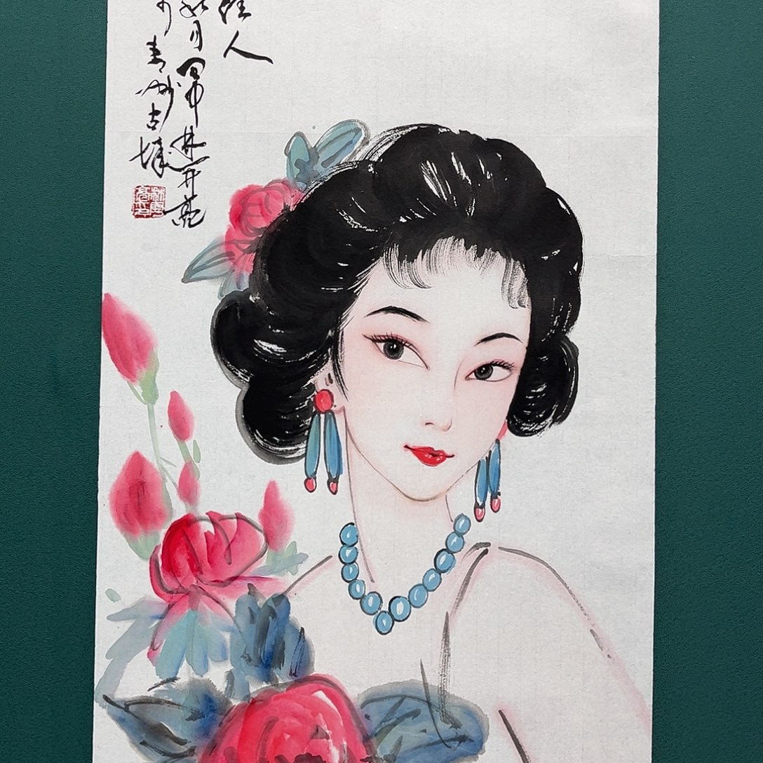 国画艺术家真人手绘