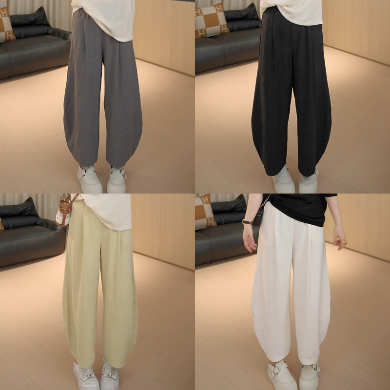 【胖佳佳】现货~梨酥 休闲裤秋季新款宽松百搭显瘦长裤H625K12957