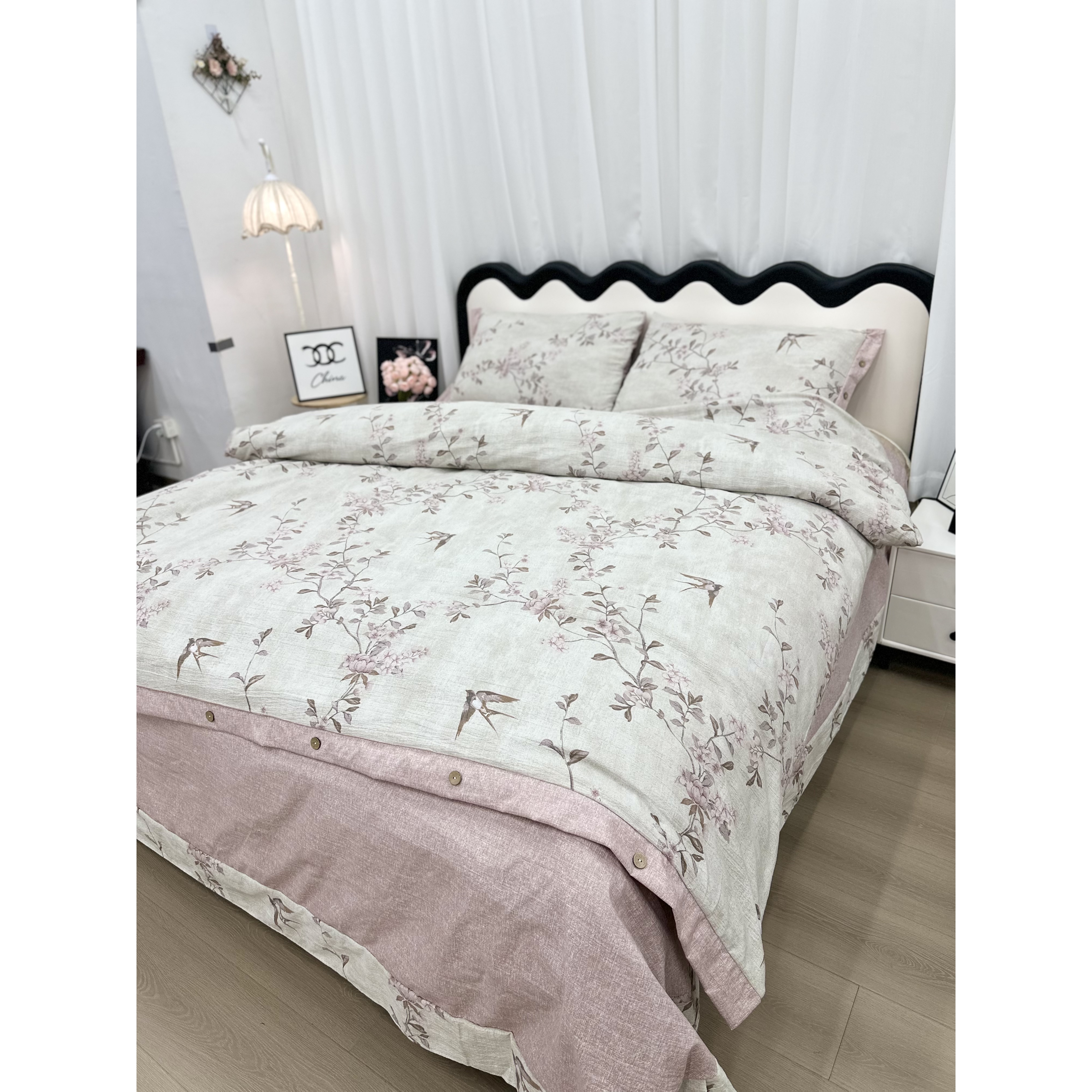 【专柜清仓】fqy甄麻计划-加柔加软色织亲肤套件四件套-嫣然