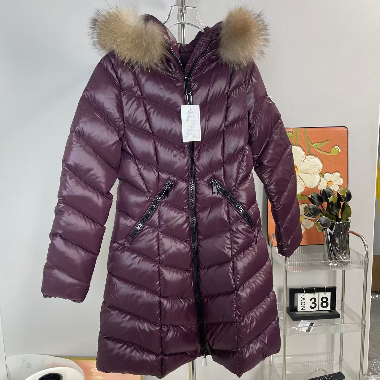 99新 MONCLER Moncler 深紫色 羽绒服 99新 1码 A6411