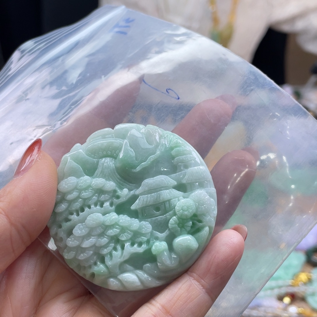 翡翠未镶嵌颈饰代编织