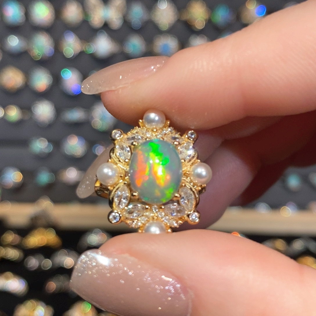 欧泊欧泊戒指银S925镶嵌