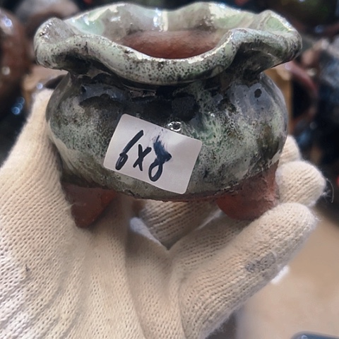 红陶粗陶花盆手工