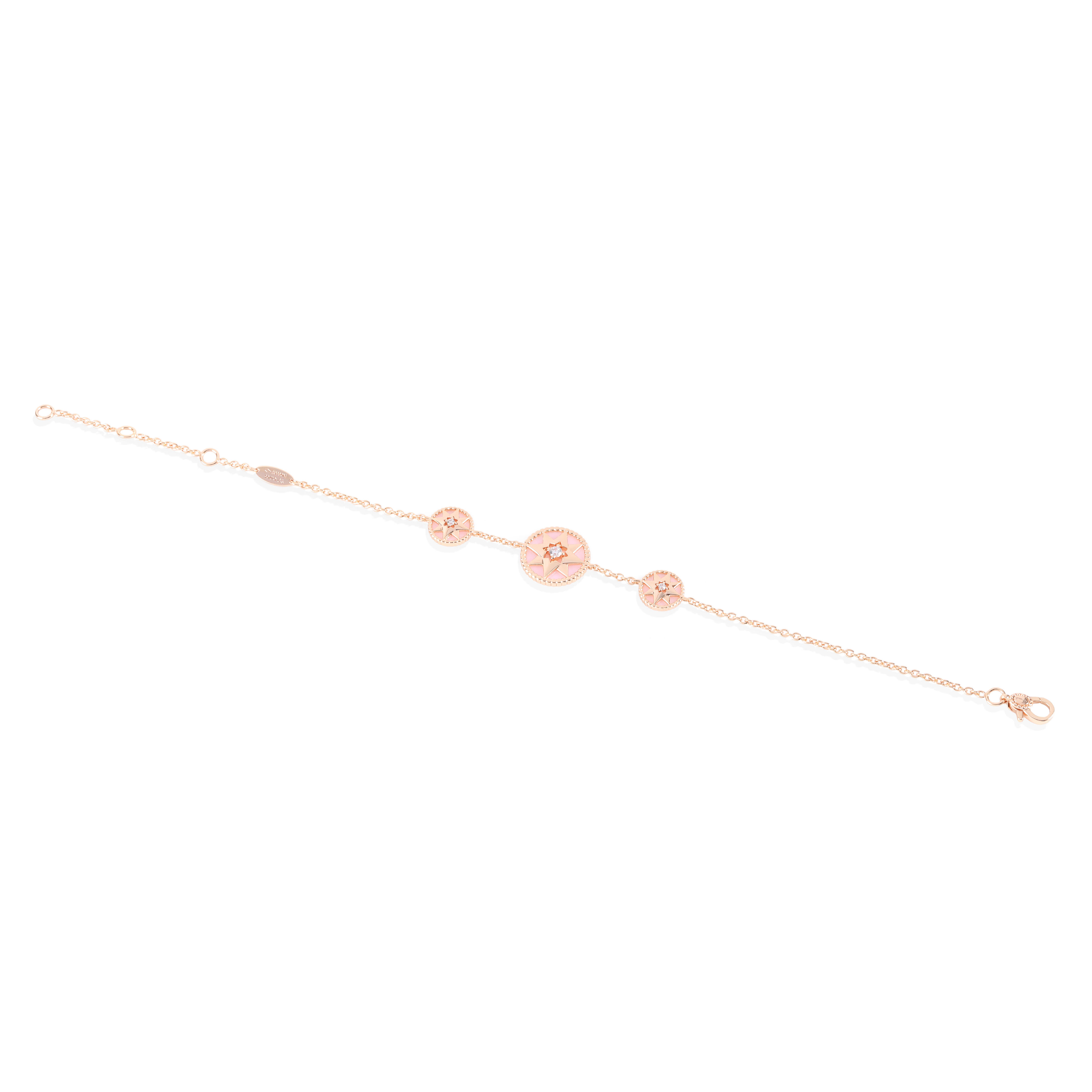 铜合金石英石手链 CNC精工 轻奢锆石三星八芒星手链 0309