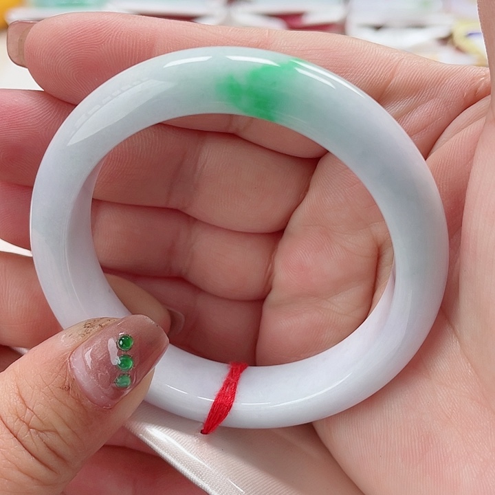 翡翠手镯未镶嵌缅甸翡翠手镯54圈