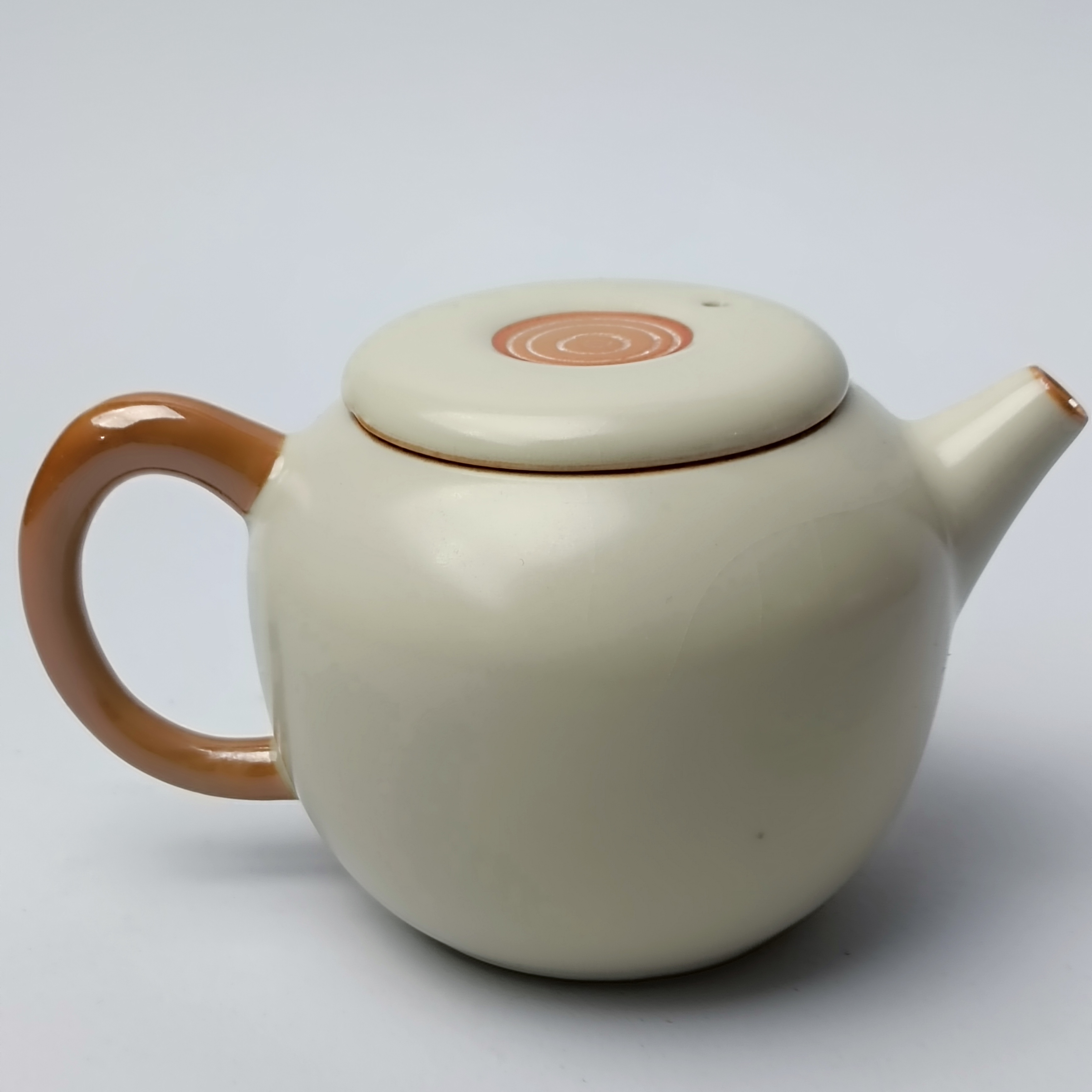 【微瑕】黄汝汝窑苹果壶609