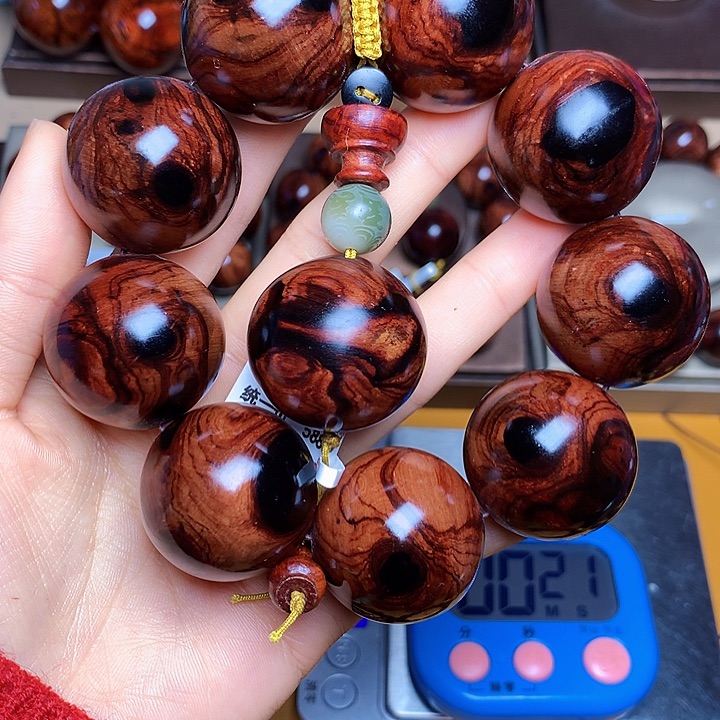 花梨木类手串/手链宫*板老挝花梨风化料土埋料3.0