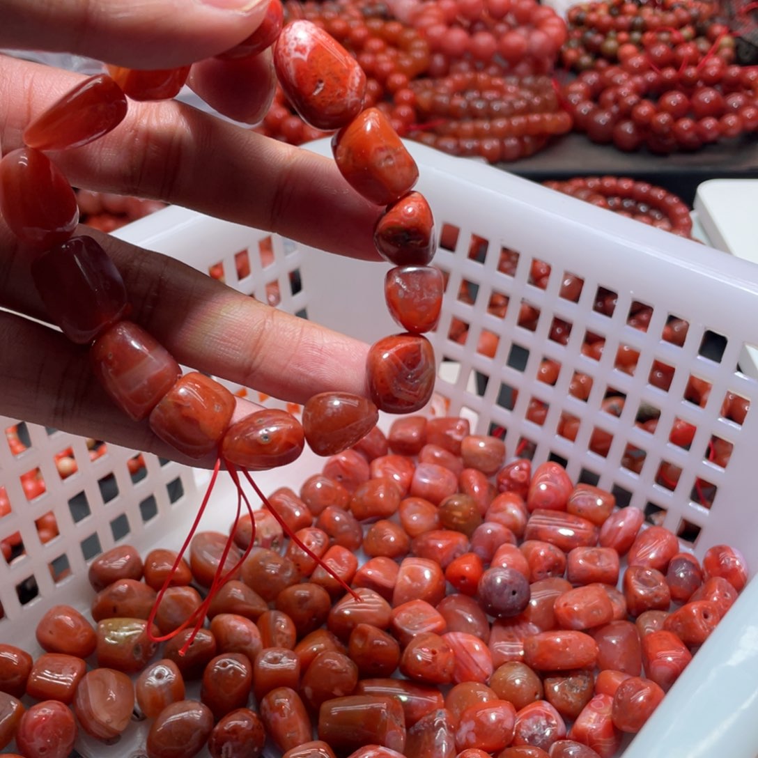 南红玛瑙手链未镶嵌