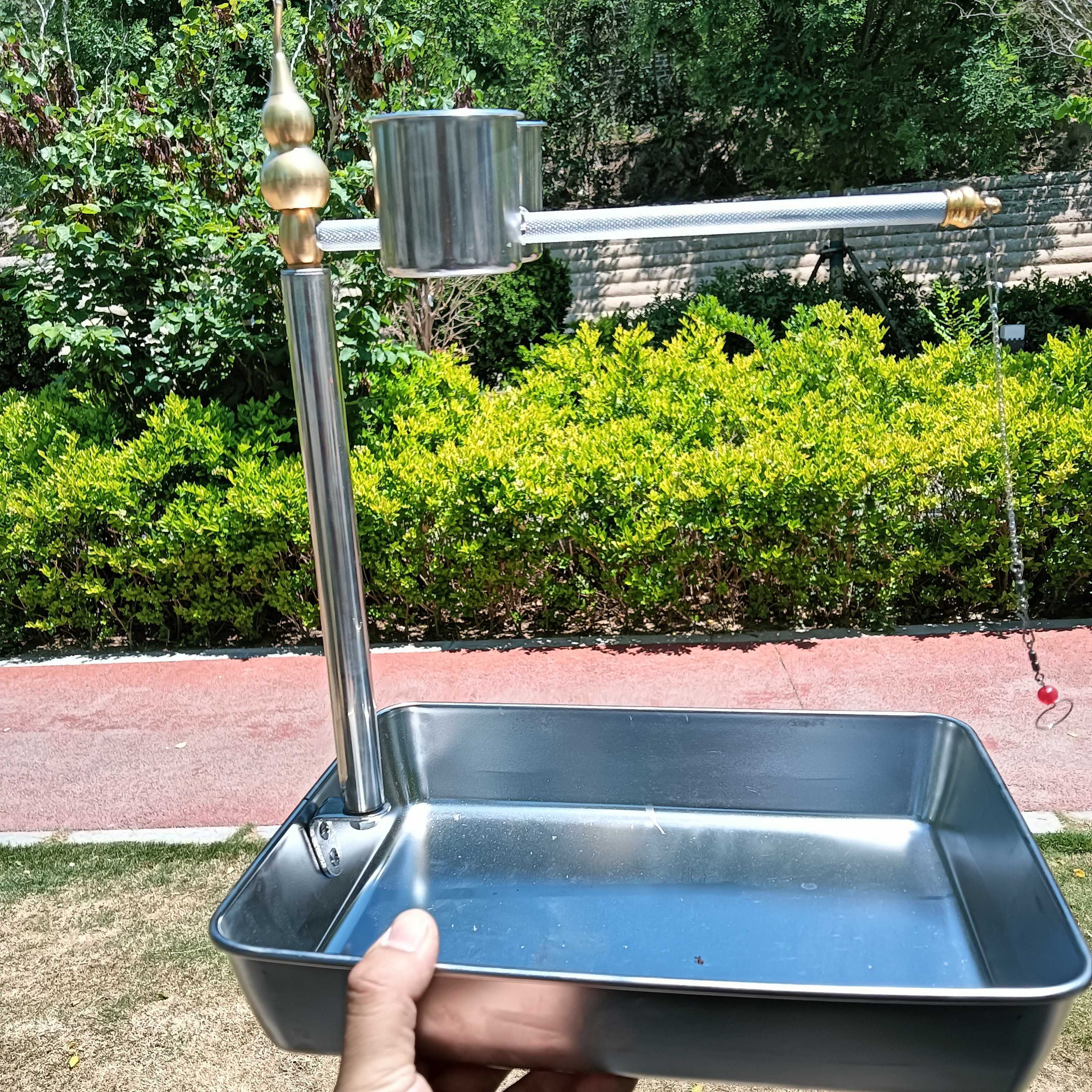 不锈钢鹦鹉站架落地式带钩子鸟栖息架训练饲养送脚链