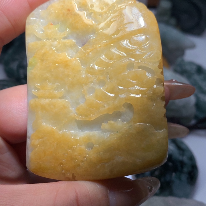 翡翠未镶嵌颈饰保真天然A货翡翠
