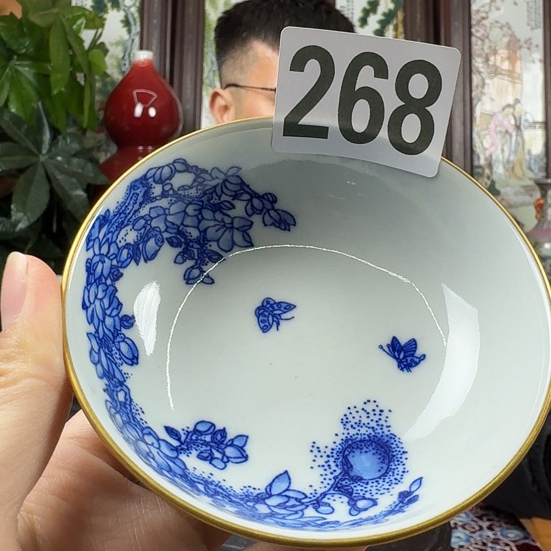 摆件陶景德镇陶瓷手工杯子上