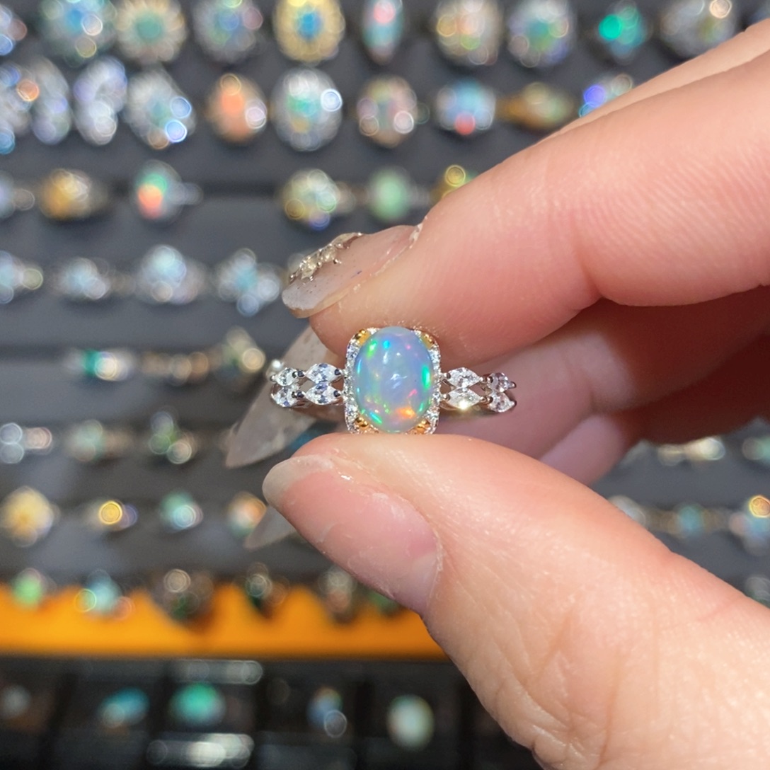 欧泊欧泊戒指银S925镶嵌