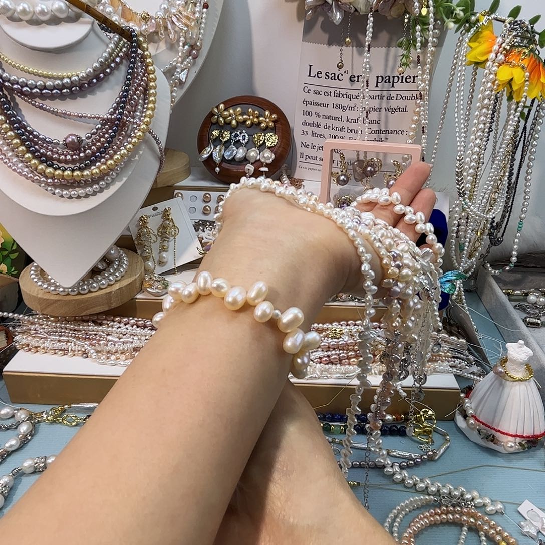 颈饰银S925镶嵌淡水珍珠