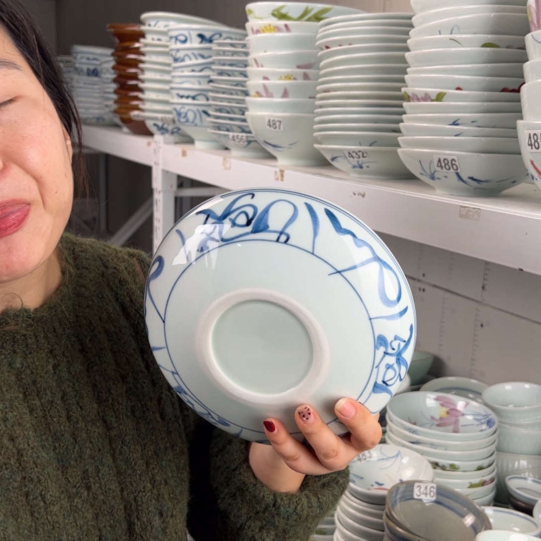 中瑕福利山茶花8寸平底古碗（单只装）