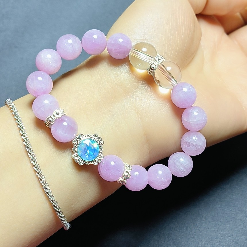 大颗粒紫色仙气飘飘款紫锂辉原创设计手串 时尚百搭国风款