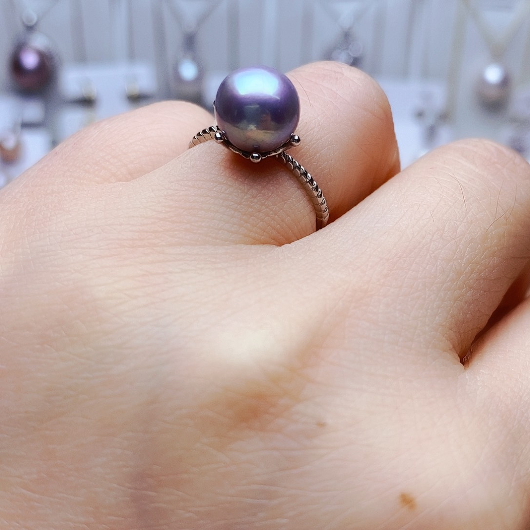 淡水珍珠戒指银S925镶嵌