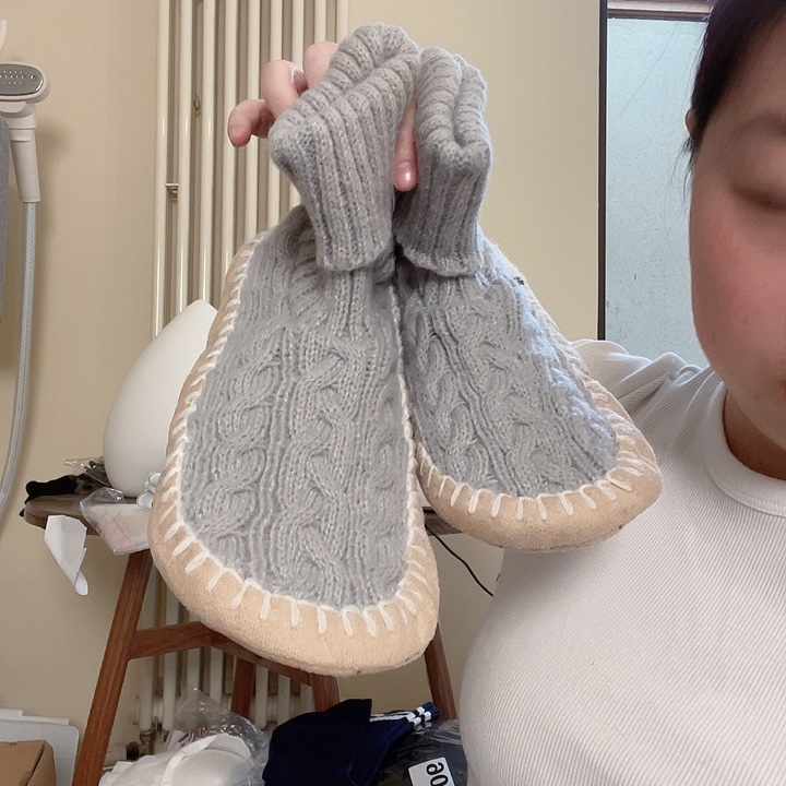 三醋酯纤维日单灰色地板鞋798