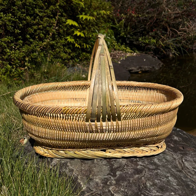 农家手工编制竹制品