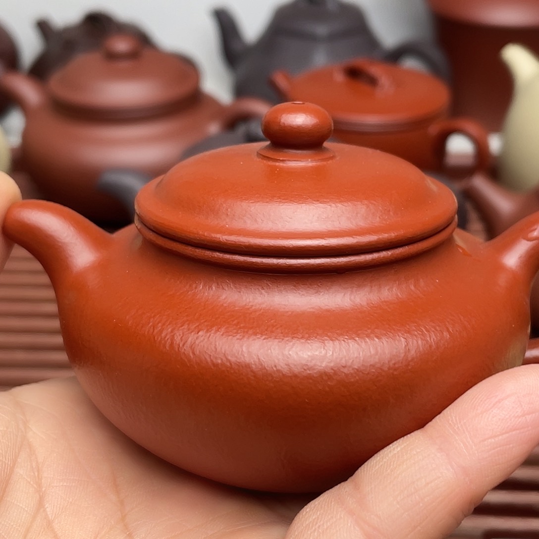 紫砂茶壶轻**月紫砂壶全手工