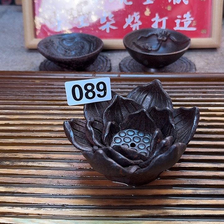 纯手工打造粗陶茶具