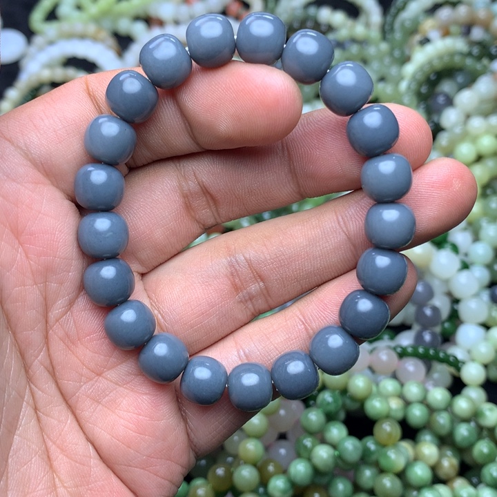 和田玉未镶嵌手串莫兰迪