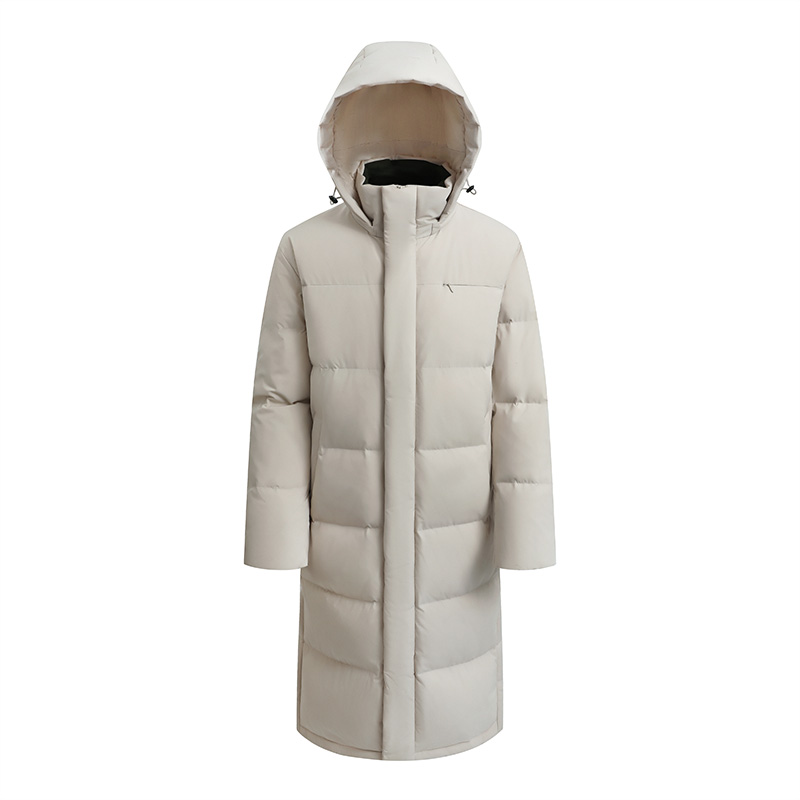 凡客长款可拆连帽加厚羽绒服