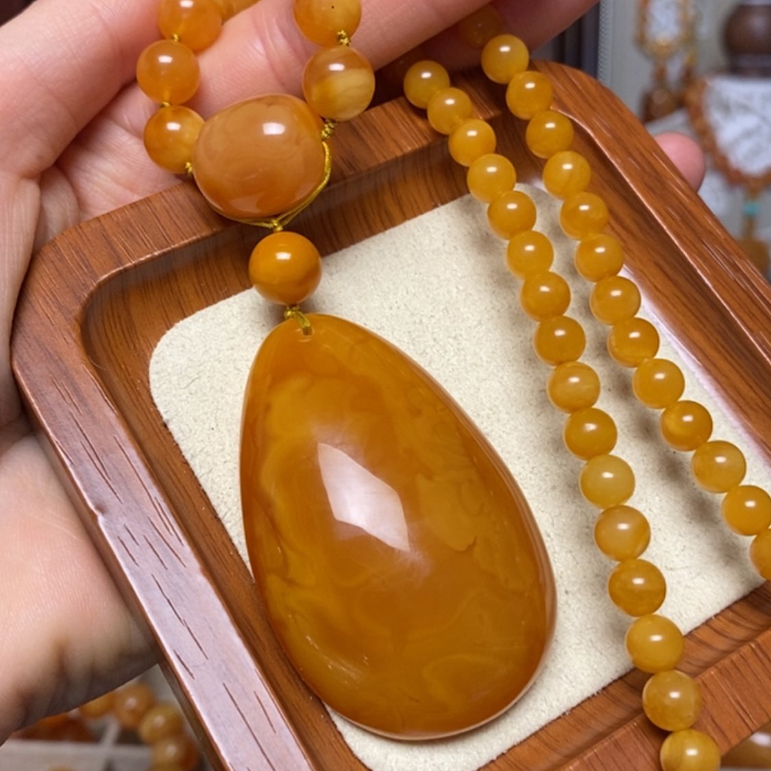 【闪购商品】蜜蜡颈饰未镶嵌项链