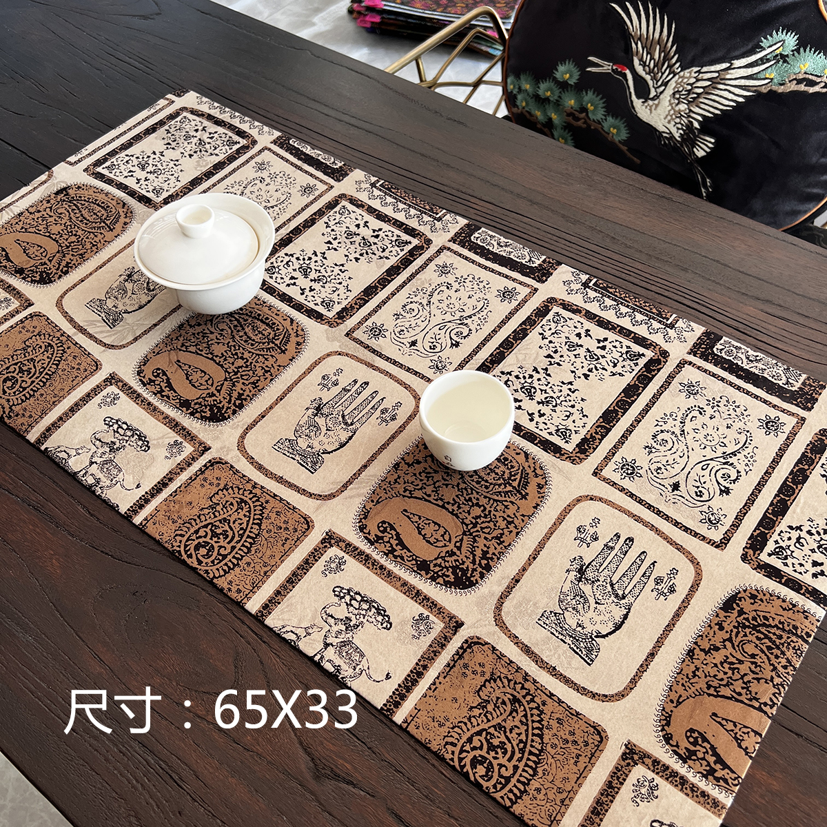 X620香云纱茶席，家里面料随便卖卖