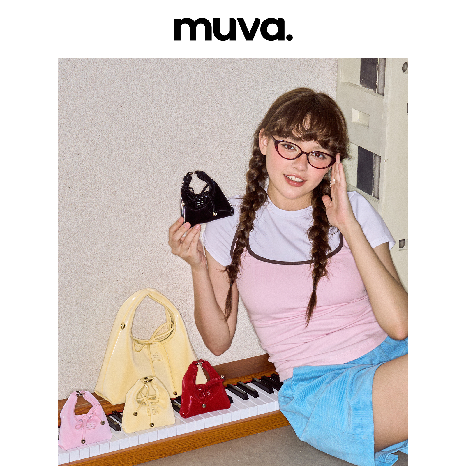 MUVA耳机包超迷你三角饭团包 可斜挎春夏美丽可爱小废包4.15新款