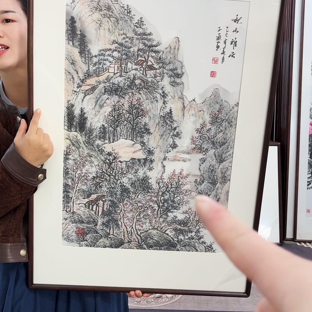 国画手绘作品90-60尺寸