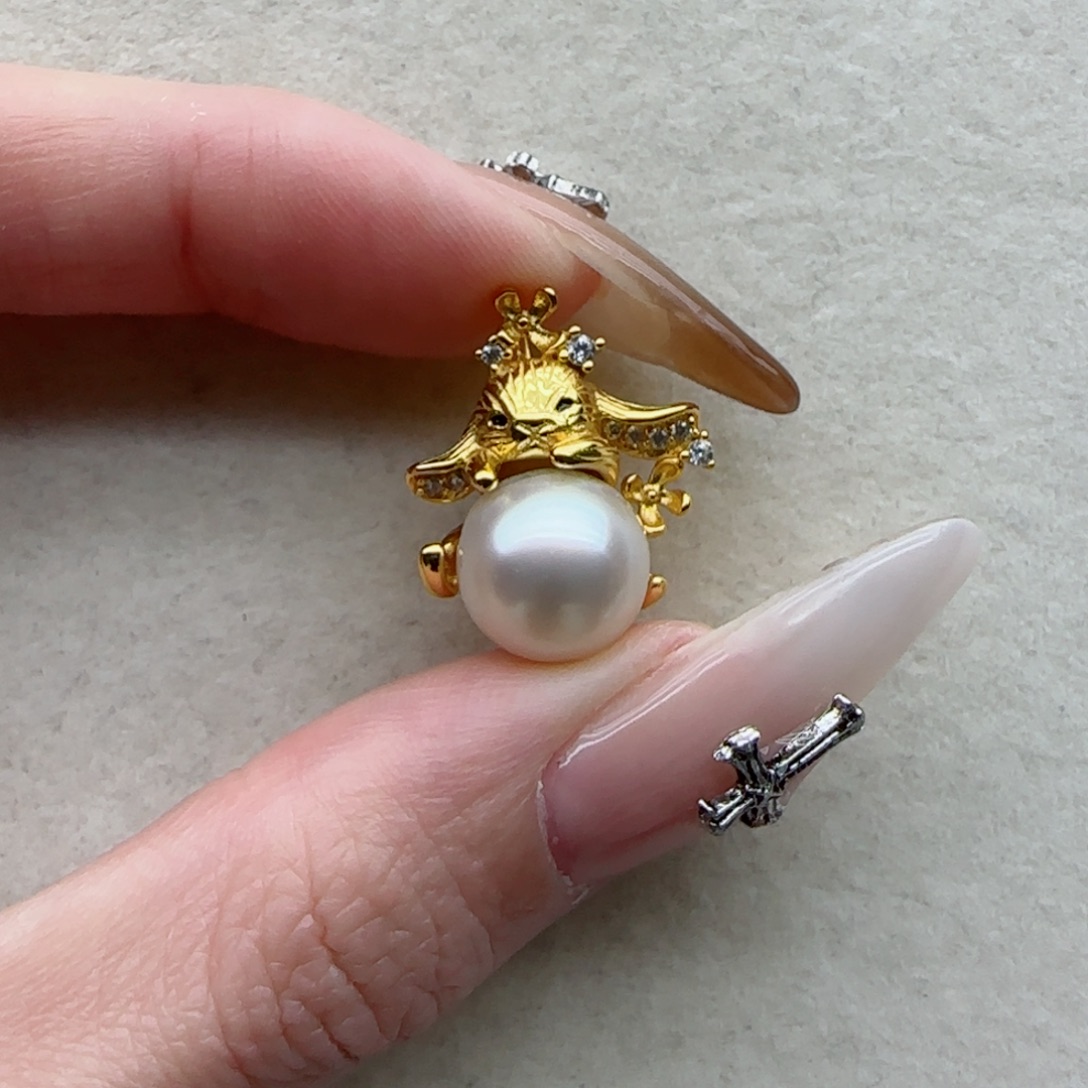 吊坠125银S925镶嵌海水珍珠