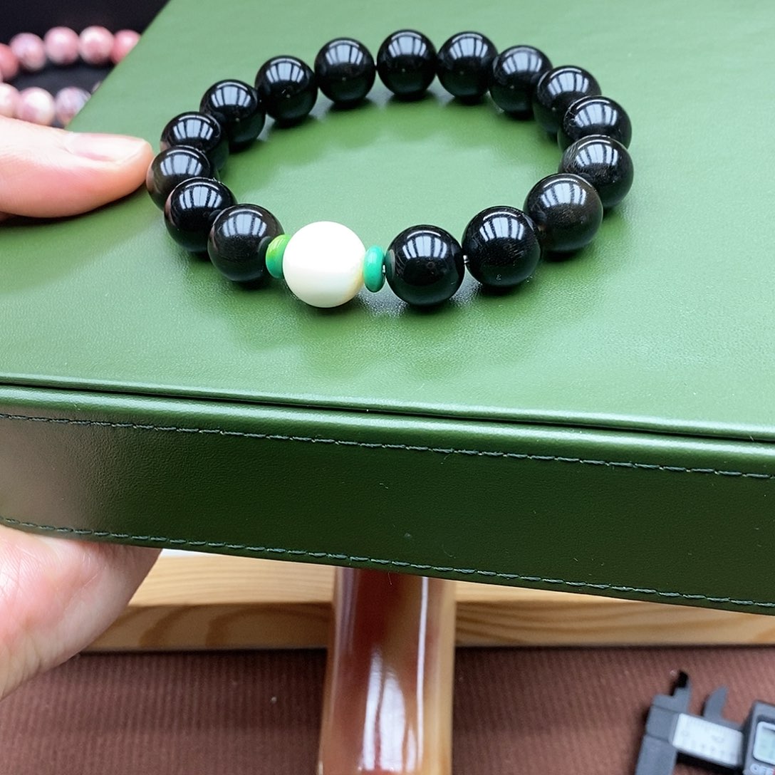 驼骨手串/手链14mm黑驴蹄骨2号链接