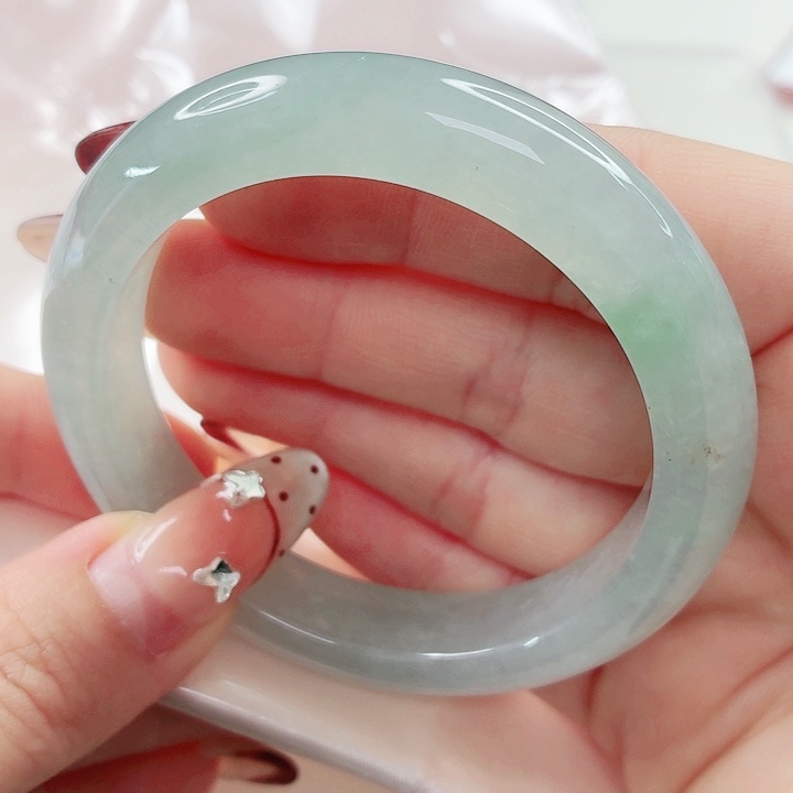 翡翠未镶嵌手镯54.3x595