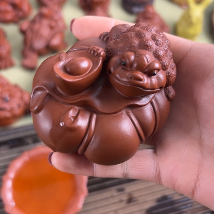 茶宠紫砂紫砂金蟾