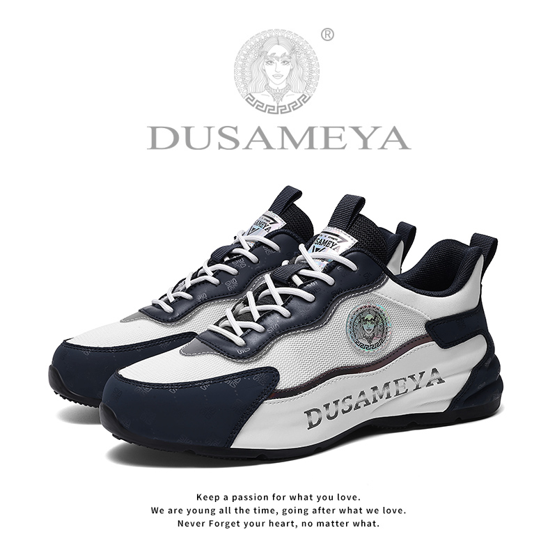 DUSAMEYA/杜莎米娅男士轻奢手工包底鞋时尚休闲百搭运动鞋D6736