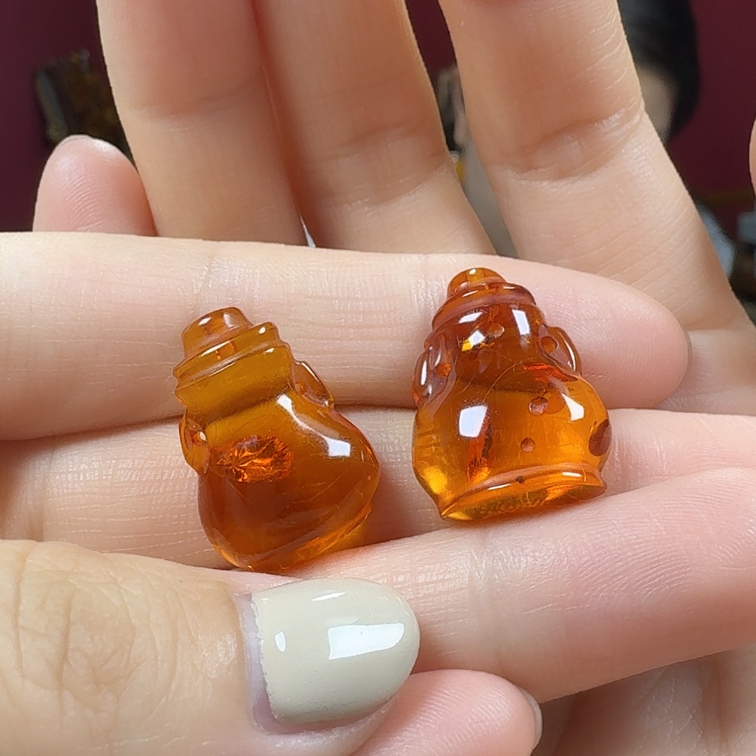 琥珀未镶嵌颈饰吊坠