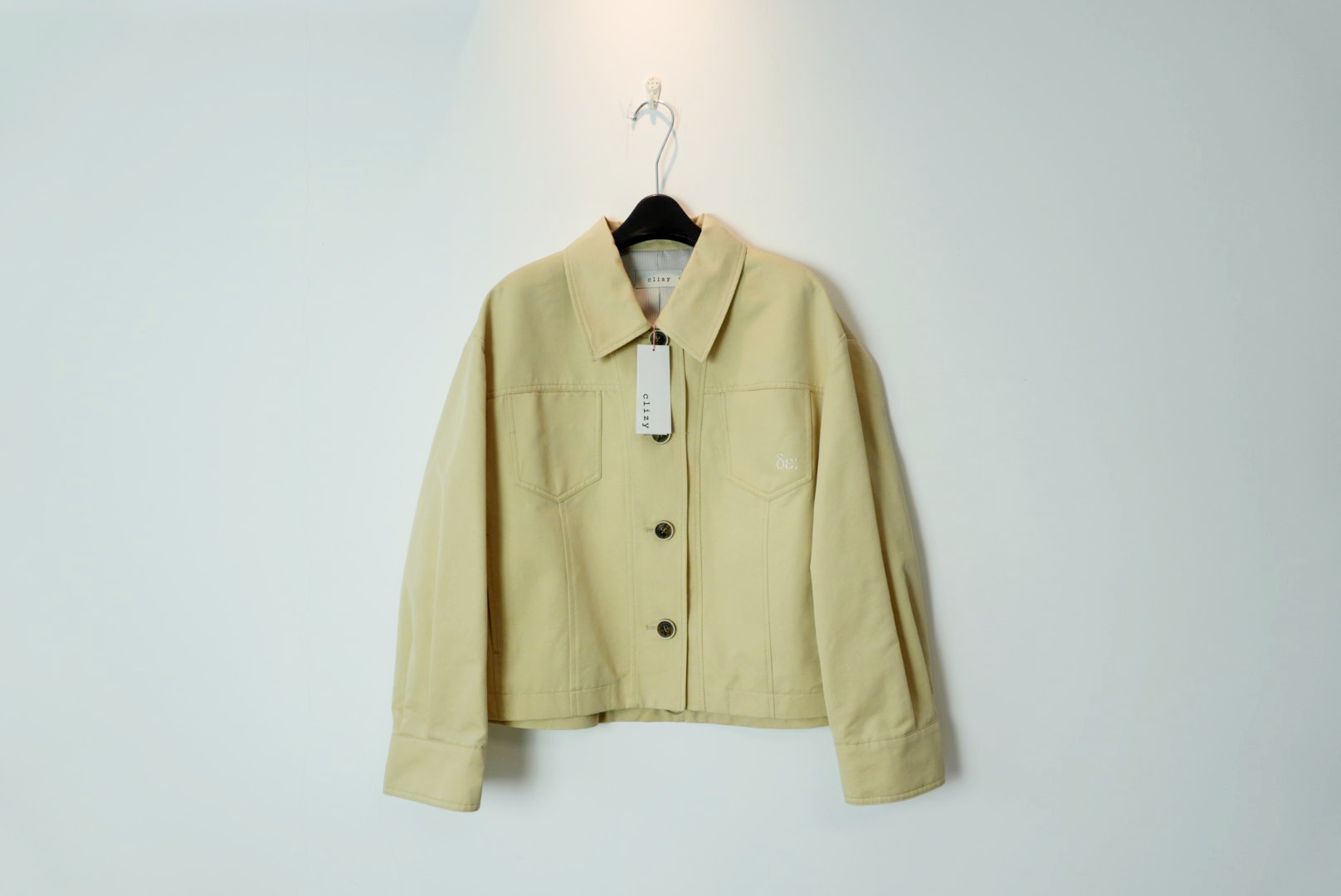 BY1 韩专柜内里条纹配色短款风衣