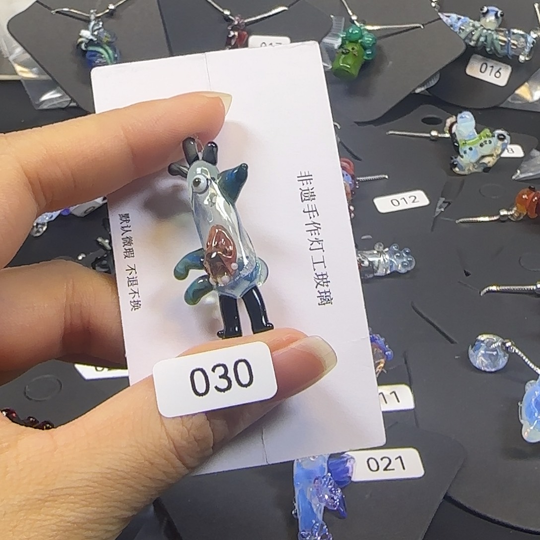 颈饰玻璃空心吊坠非遗灯工