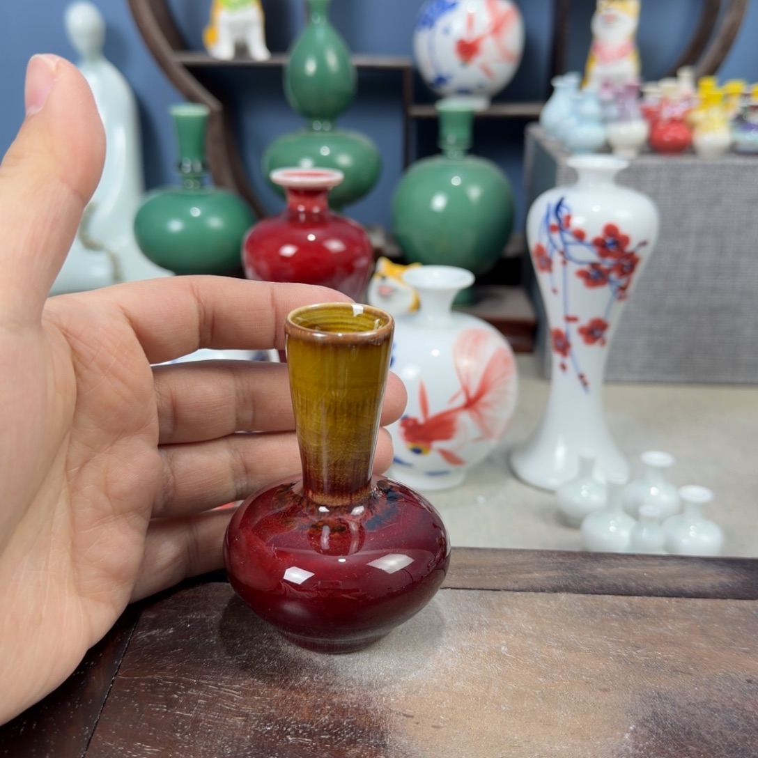 陶瓷手工小花器摆件