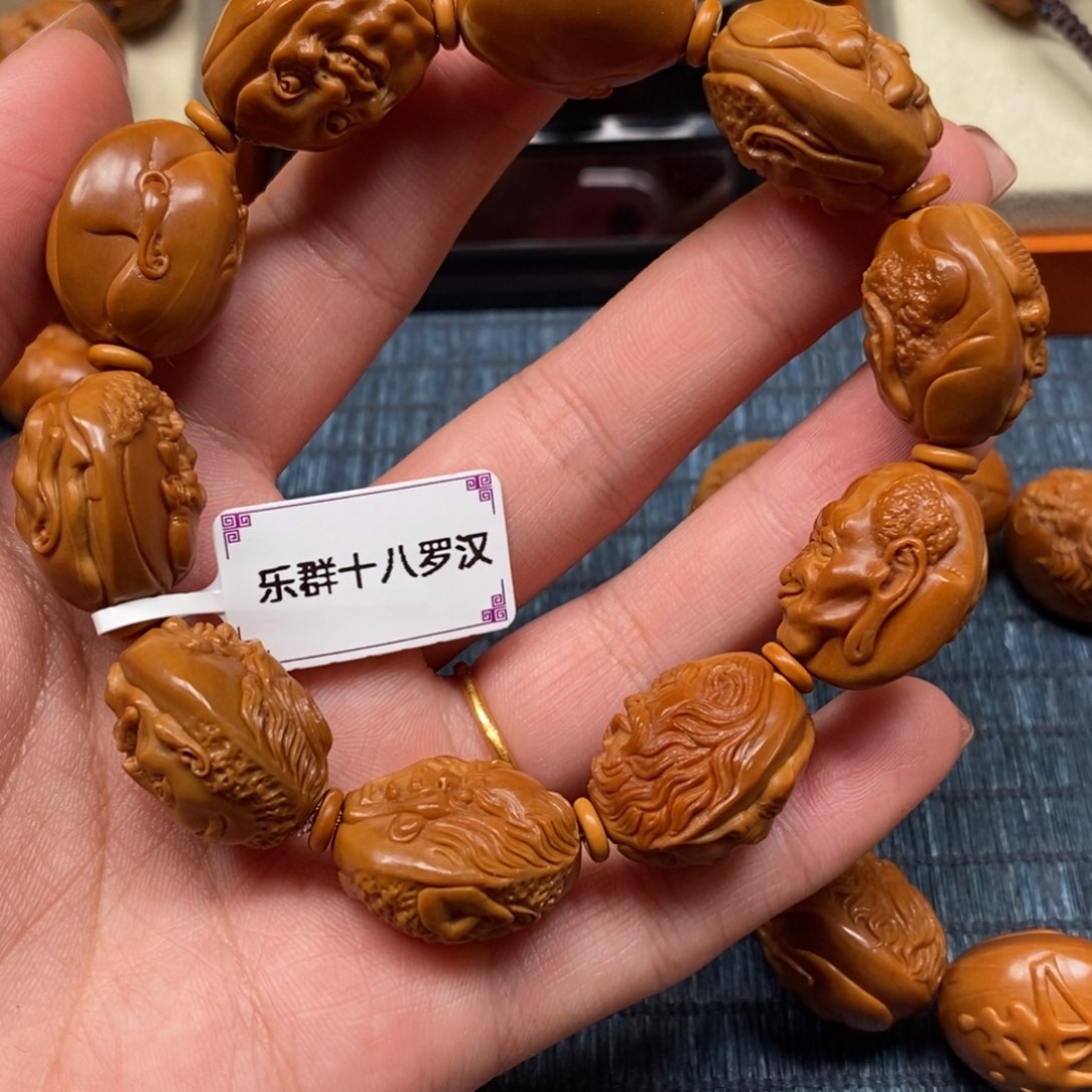 橄榄核手串/手链十八罗汉，1.9
