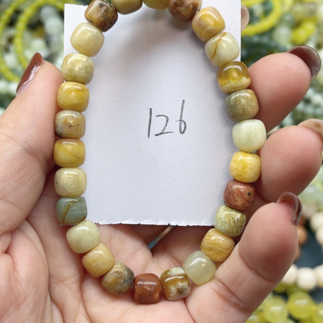 未镶嵌蛇纹石玉手链