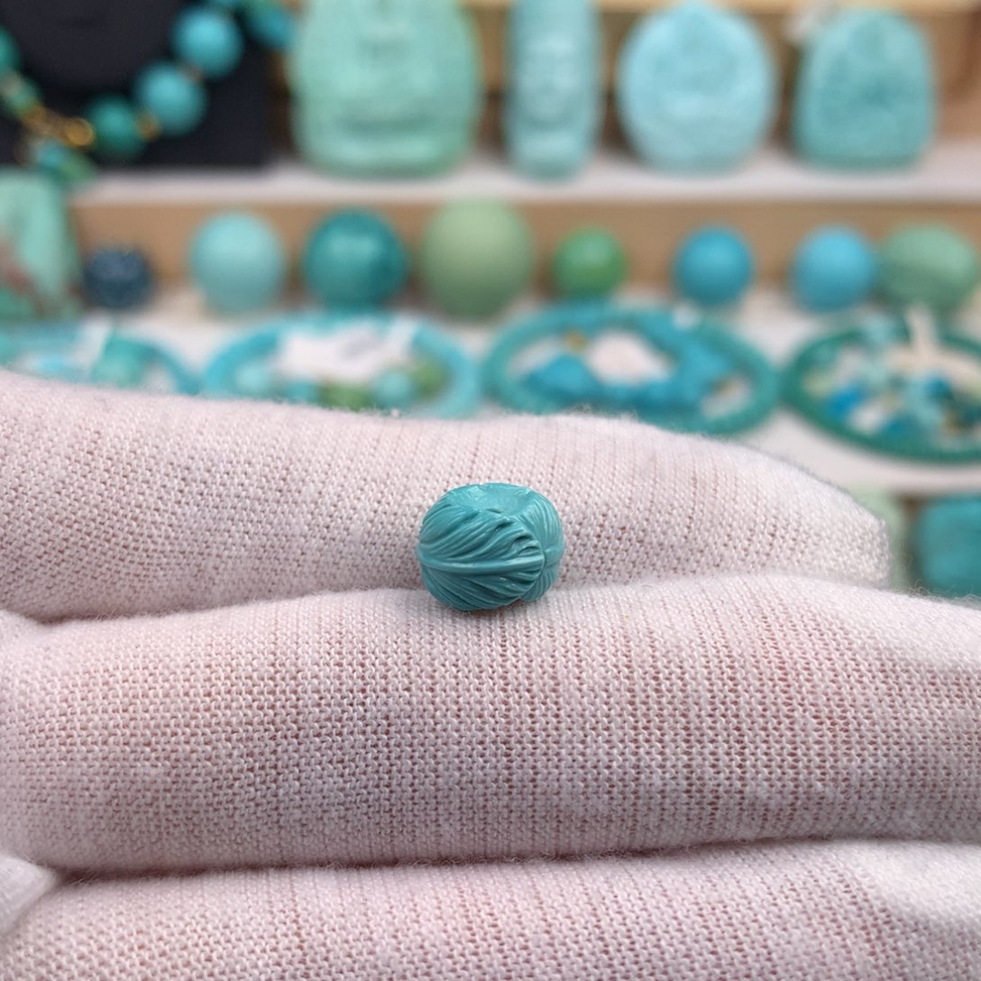 未镶嵌绿松石珠宝奇石9.8mm