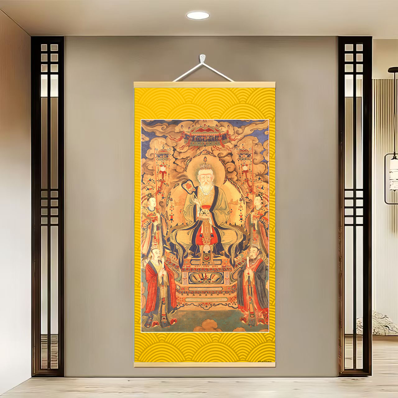 【309太上老君天尊】60x120cm现代简约挂轴装饰画办公室家居装饰画