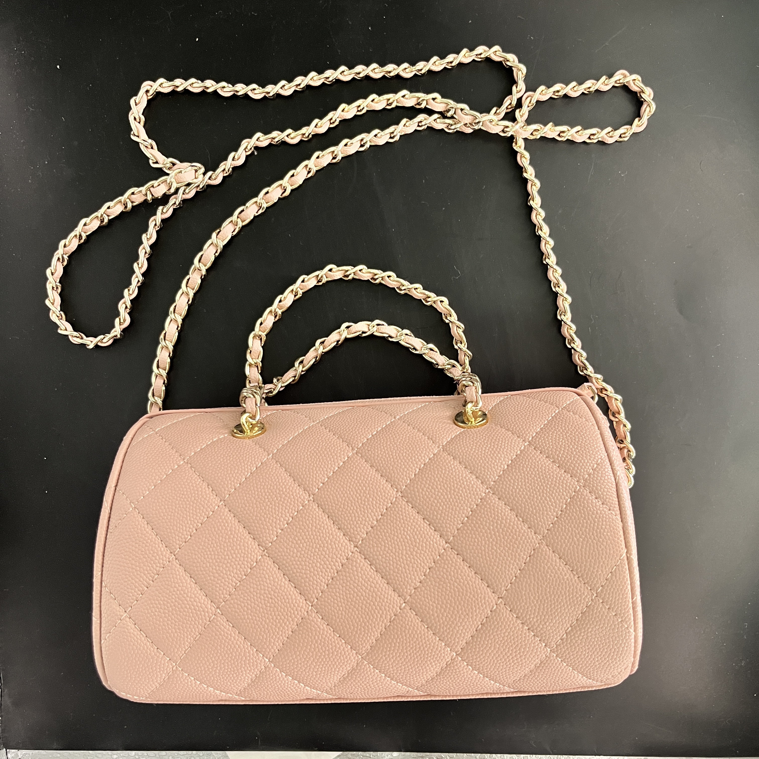  2025新款真皮女包枕包粉色MG25-005粉色19