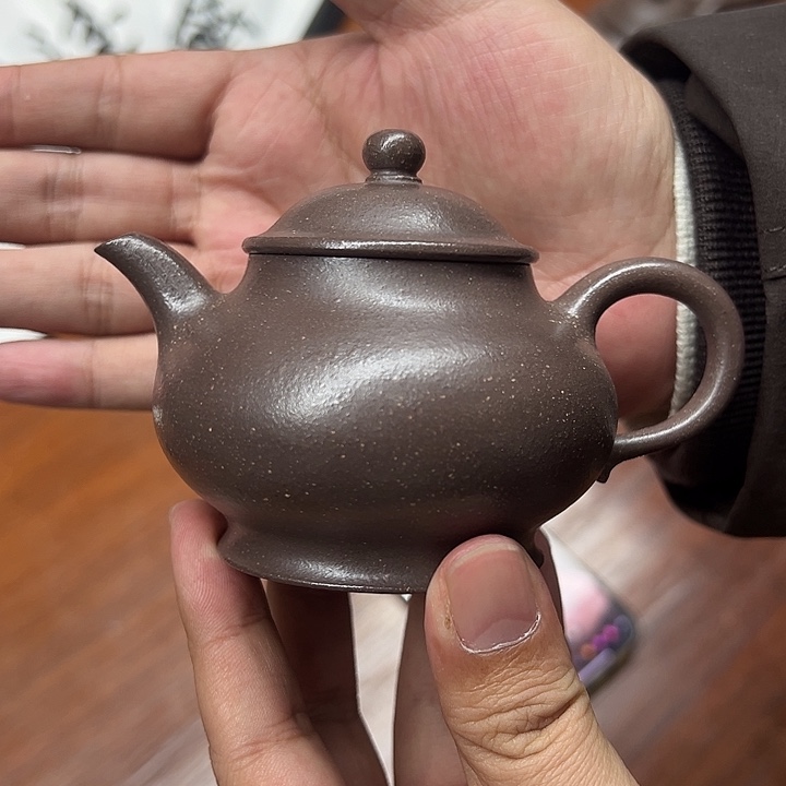 紫砂茶壶紫泥潘壶